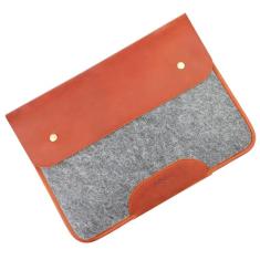 Capa de couro e feltro para laptop - capa protetora para laptops e tablets de 13 a 16 polegadas - ecológica, durável e elegante
