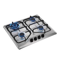 Cooktop à Gás Electrolux 4 Bocas KE4XC Multi Chama Mesa Inox Bivolt Mesma Medidas do GT60X