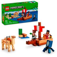 LEGO Minecraft A Viagem do Barco Pirata 166 Peças 21259