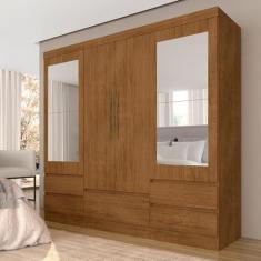 Roupeiro Casal Com Espelho 4 Portas Camilla Freijó - Móveis Arapongas