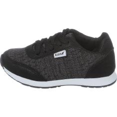 Tênis Infantil Masculino Preto Jogging Kidstep-Masculino