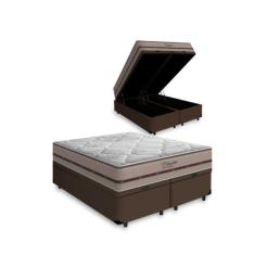 Cama Box Baú Queen Colchão de Molas Ensacadas DAngelis Classic 158cm -