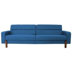 Sofá Medlyn 210cm Veludo Azul Gran Belo