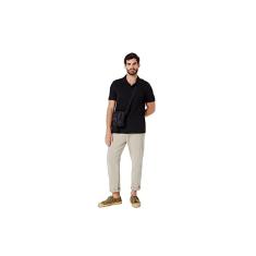 Camisa Básica Masculina Polo Piquet Regular Preto M