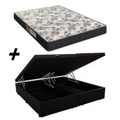 Cama Box Baú Bipartido Casal + Colchão Portobel Veneza D33 57x138x188