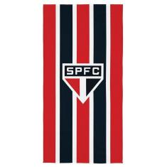 Toalha De Banho Aveludada - São Paulo Vermelho