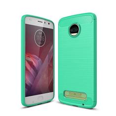Capa para Moto Z2, capa de material de fibra de carbono, macia, antiderrapante, antiimpressões digitais, capa totalmente protetora para Moto Z2