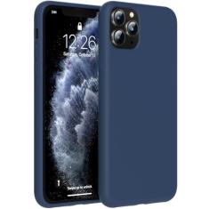 JOOSKO Capa para iPhone 11 Pro, capa de silicone macio premium, toque macio e sedoso, [proteção contra quedas de máquina de corpo inteiro] Capa à prova de choque forrada de microfibra resistente a