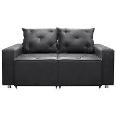 Sofá 2 Lugares Retrátil E Reclinável Bariloche 1.80cm C/ Molas - Suede Chumbo