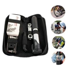 Kit Reparo Remendo Ferramenta Bicicleta + Bomba Encher Pneus - BELLATO