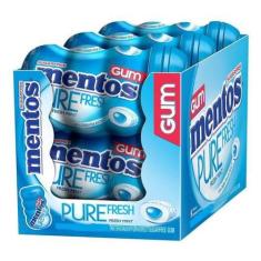 Chiclete Mentos Purefresh Mint Com 6 Potes - 552G, 6, Mint