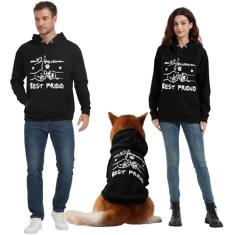 Spajoy Moletons com capuz para cães de qualidade premium, casaco de inverno para cães, conforto e ajuste superiores, jaqueta quente para cães, interior de lã macia, para dono e cachorro são vendidos