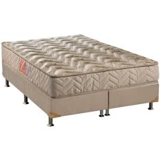 Cama Box Queen: Colchão Espuma D33 Paropas Pasquale + Base Crc Suede Clean(158X198)
