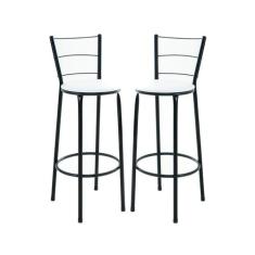 Kit 2 Banquetas Banco Alto Bancada Cozinha Americana - EJC ESPAÇO JUNC