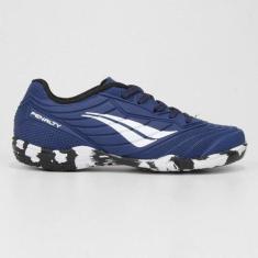 Chuteira Futsal Infantil Penalty Matis XXI, Marinho, Preto, 29