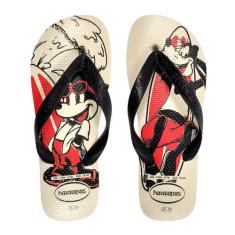 Chinelo Havaianas Adulto Top Disney, 35/36, Bege palha