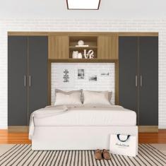 Guarda Roupa Casal Modulado Rubia Boreal/grafite - Móveis Arapongas Boreal/grafite