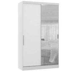 Guarda Roupa Modulado 134,50cm 2 Portas de Correr com Espelho Alpes Lu