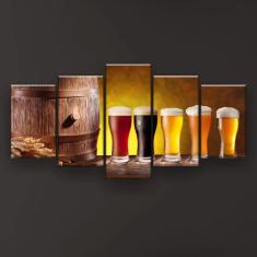 Quadro Decorativo Barril Cerveja Chopp 129x61 Sala Quarto