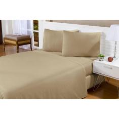 Jogo De Lençol Microfibra Solteiro 2 Peças Avelã
