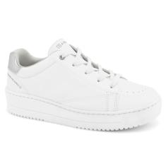 Tênis Casual Feminino Branco Prata Ramarim 2391121-0015