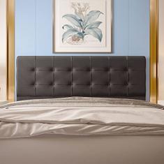 Cabeceira Casal 1,95m Atenas Suede Marrom Dal Poz Estofados