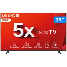 Smart TV 75" 4K LG Ultra HD 75UT8050 com Processador a5 Ger7 AI Alexa/