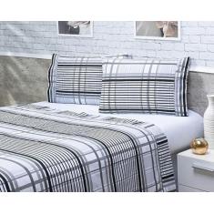 Jogo Lençol 4 Peças Cama Viúva 2,03Mx1,20Mx30Cm 100% Algodão - Mtr Enx