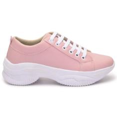 Tênis Feminino Casual GTS Conforto e Estilo, Rosa, 35