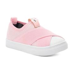 Tenis Infantil Casual Slip On Funfy Menina 220A, Rosa, 21