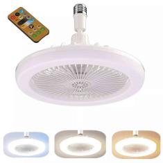 Ventilador Lâmpada de Teto Aromaterapia Led Ajustável Controle 3 em 1 Sala de Estar Branco Frio Quente Quarto Casa Apartamento