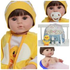 Boneco Reborn Recém Nascido Patinho Corpo 100% Vinil - Cegonha Reborn 