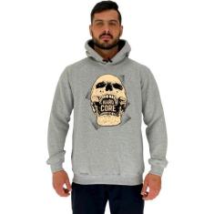 Blusa Moletom Tradicional Com Touca MXD Conceito Hardcore Skull, M, Me