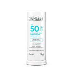 Protetor Solar Facial Stick FPS50 Translúcido 12G - Sunless - Farmax