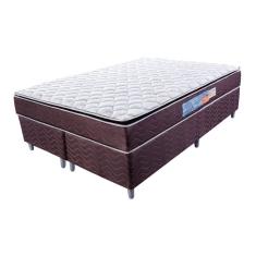 Cama Box Queen D40 Classic C Pillow 158x198x54cm Montreal Marrom Bege