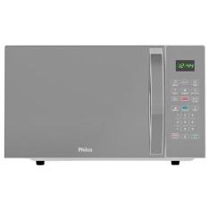 Micro-ondas 28L Philco Pintura Limpa Fácil 1100W PMO30S, Prata Espelha