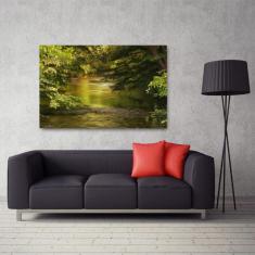 Quadro decorativo Natureza Paisagem Verde - Tela em Tecido
