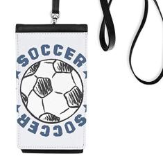 Bolsa para celular com desenho de futebol americano, bolso preto