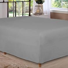 Lençol Box Conjugado Unibox Solteiro Cinza Arrumadinho Enxovais