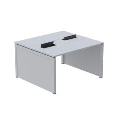 Mesa de Plataforma Dupla para 2 Pessoas Corporativa 130X120/2P Grafito/Preto