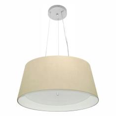 Lustre Pendente Cone Md-4144 C pula Em Tecido 25x50x40cm Bege