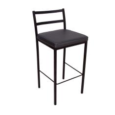 Banqueta Estilo Industrial Abalone Preto