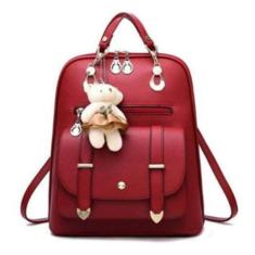 Bolsa Mochila Feminina Com Chaveiro Urso material sintético BL1201 - K