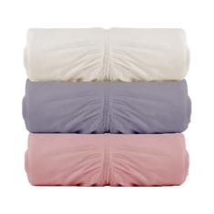 Kit 3 Lençóis Malha Queen com Elastico Vivaldi - Fio 30/1 Penteado - 100% Algodao (Kit 9)