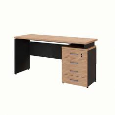 Escrivaninha Yaris 4 GV Ameixa e Preta 150 cm - GEBBWEB