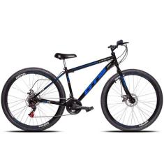 Bicicleta Aro 29 Gts Feel Iron 21 Marchas Freios A Disco, Preto, Azul,