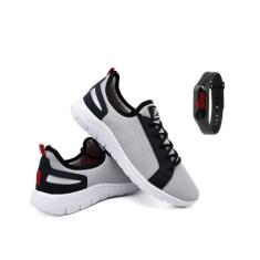 Kit Tênis Sapatenis Adulto e Infantil Masculino Com Relogio Digital - 