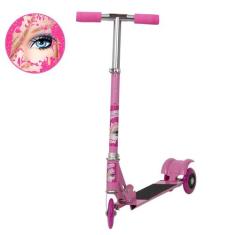 Patinete Infantil Barbie 3 Rodas Dobrável Ajustável 50kg - TOYS 2U