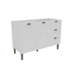 Balcão de Cozinha Lavanda sem Tampo 2 pt 3 gv Branco