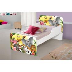 Cama Infantil Meninos com Colchão - Dullar Móveis, Safari